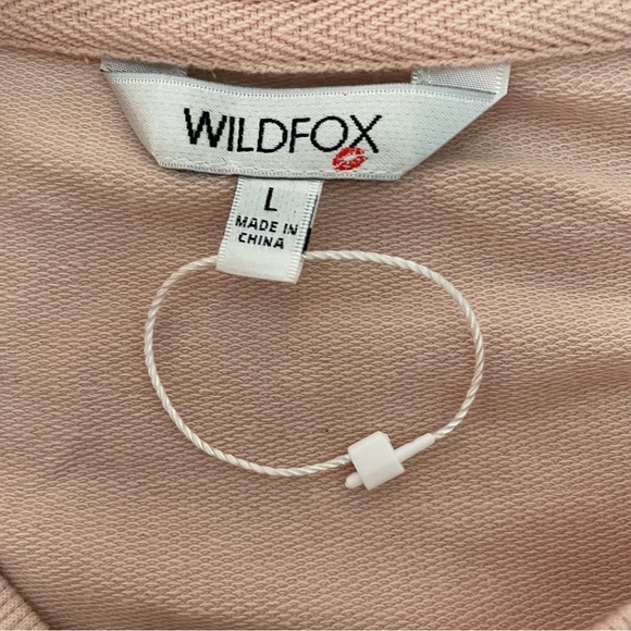 Wildfox Women’s Pink Cocktails Terry Pullover Crewneck Sweatshirt NWOT Large - Picture 8 of 11